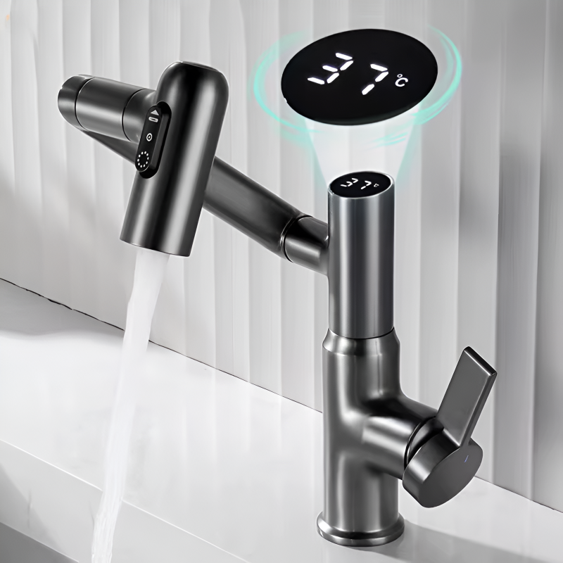 360° Rotating LED Faucet – Stylish, Smart & Splash-Free
