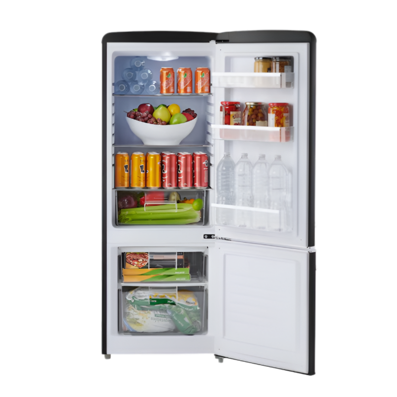 Retro FF1 7 Cu. Ft. Bottom-Freezer Refrigerator – Vintage Wine Red Design & Modern Cooling