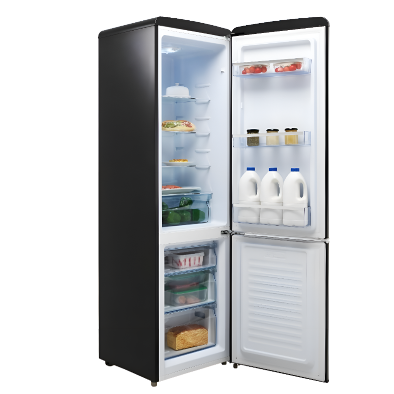 Retro FF1 7 Cu. Ft. Bottom-Freezer Refrigerator – Vintage Wine Red Design & Modern Cooling