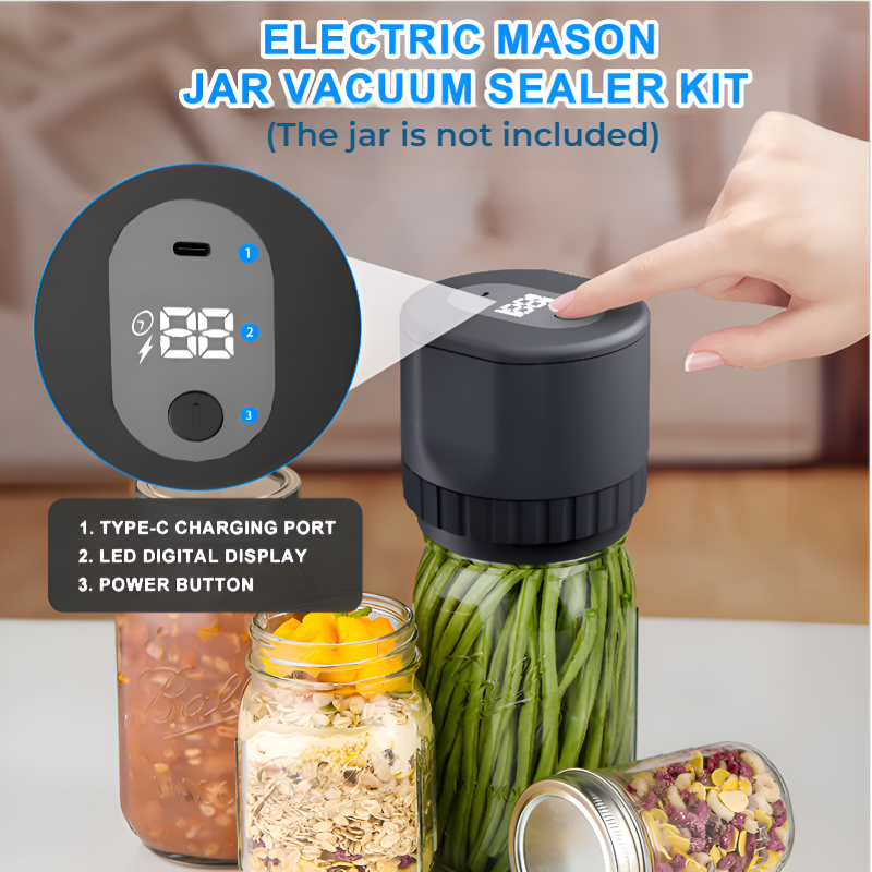 Cordless Electric Mason Jar Vacuum Sealer