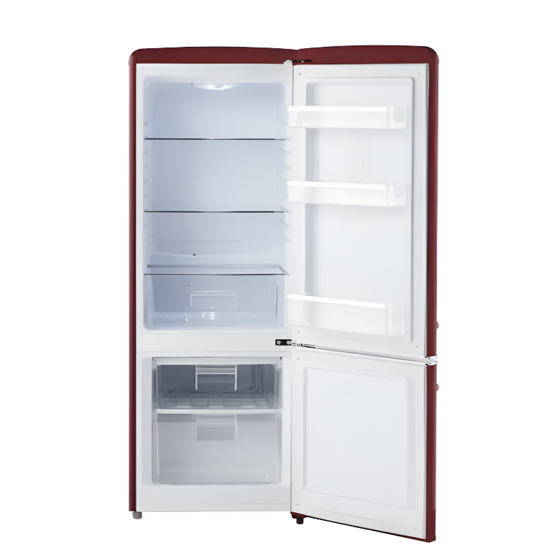 Retro FF1 7 Cu. Ft. Bottom-Freezer Refrigerator – Vintage Wine Red Design & Modern Cooling