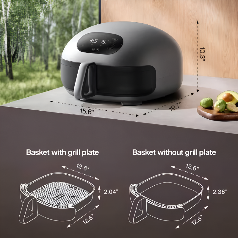 Smart Air Fryer – Effortless Cooking with Superior Airflow & Self-Cleaning