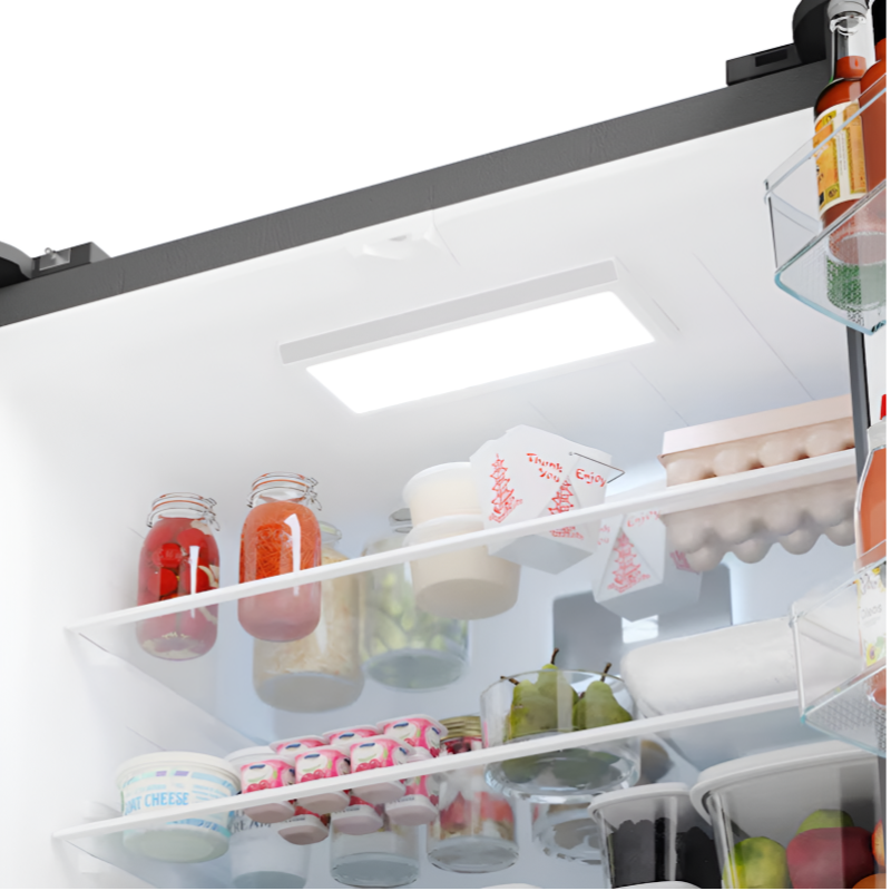 Counter-Depth 17.5 Cu. Ft. French Door Refrigerator – Spacious 3-Door Design with Ice Maker