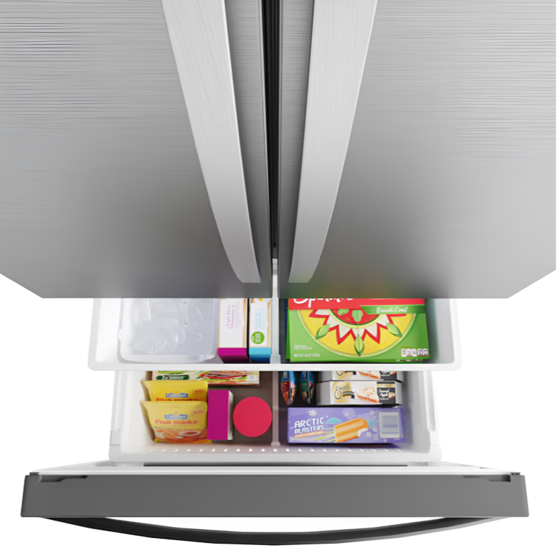 Counter-Depth 17.5 Cu. Ft. French Door Refrigerator – Spacious 3-Door Design with Ice Maker