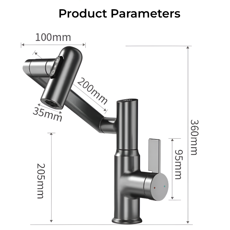 360° Rotating LED Faucet – Stylish, Smart & Splash-Free