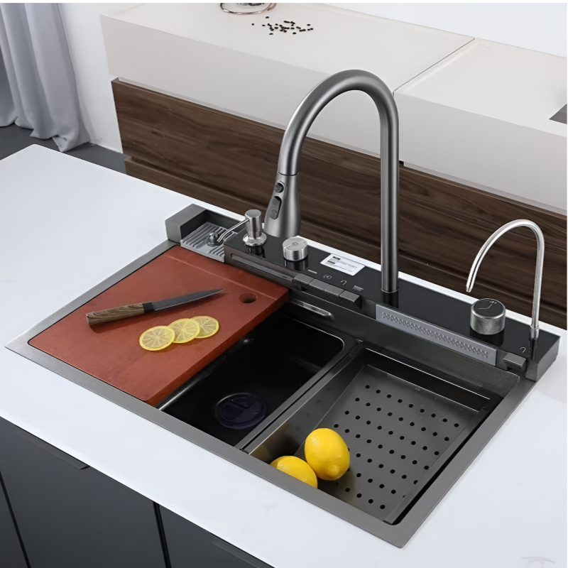 Smart Waterfall Sink – The Ultimate 304 Stainless Steel Kitchen Upgrade