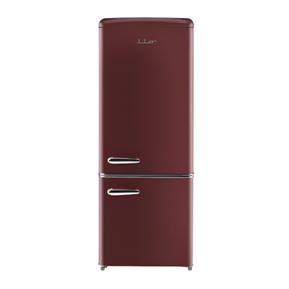 Retro FF1 7 Cu. Ft. Bottom-Freezer Refrigerator – Vintage Wine Red Design & Modern Cooling