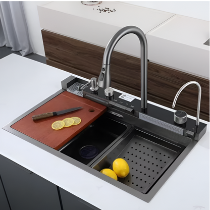 Smart Waterfall Sink – The Ultimate 304 Stainless Steel Kitchen Upgrade